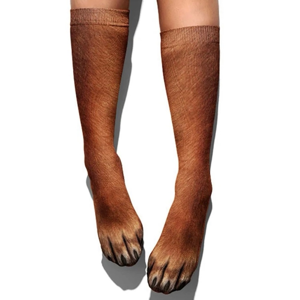 Fox dog paw realistic socks
